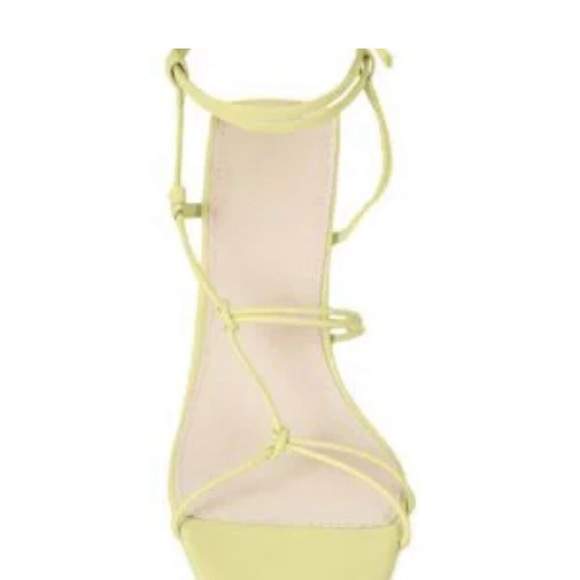 Jonathan Simkhai Niki strapy leather sandals in Chamomile yellow block heel NWT - Picture 3 of 8